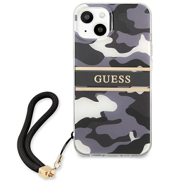 Guess GUHCP13MKCABBK iPhone 13 / 14 / 156.1" czarny/black hardcase Camo Strap Collection