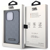 Etui Karl Lagerfeld Saffiano Monogram Chain na iPhone 14 Pro Max - srebrne