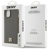 DKNY DKHMP15MPSHRPSW iPhone 15 Plus /14 Plus 6.7" brązowy/brown hardcase Leather Pattern Metal Logo MagSafe