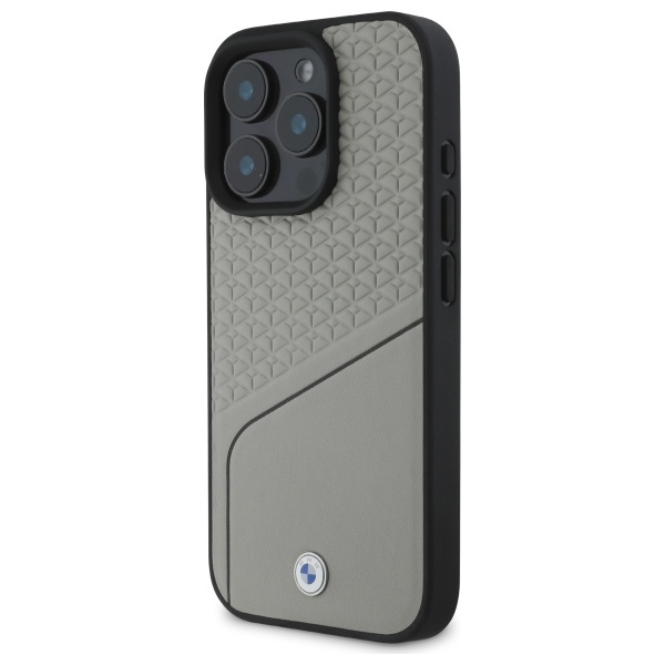 BMW BMHMP16X23RDCLG iPhone 16 Pro Max     6.9" szary/grey hardcase Sign Leather Textured and Line MagSafe