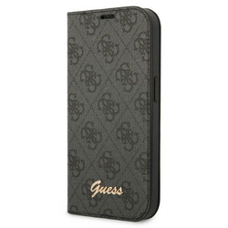 Guess GUBKP14MHG4SHK iPhone 14 Plus / 15 Plus 6.7" czarny/black book 4G Vintage Gold Logo