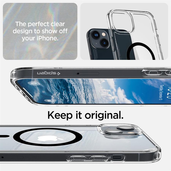 Spigen Ultra Hybrid Mag Case with MagSafe for iPhone 14 Plus - Clear Black
