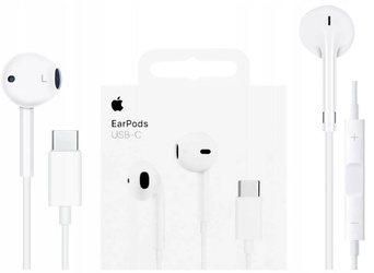 APPLE ZESTAW SŁUCHAWKOWY EARPOD MTJY3BZ/A TYPE-C ORYGINALNA PLOMBA