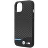 Etui BMW BMHCP13M22NBCK iPhone 13 / 14 / 15 6.1" czarny/black Leather Carbon