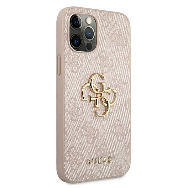 Guess GUHCP12M4GMGPI iPhone 12/12 Pro6,1" różowy/pink hardcase 4G Big Metal Logo