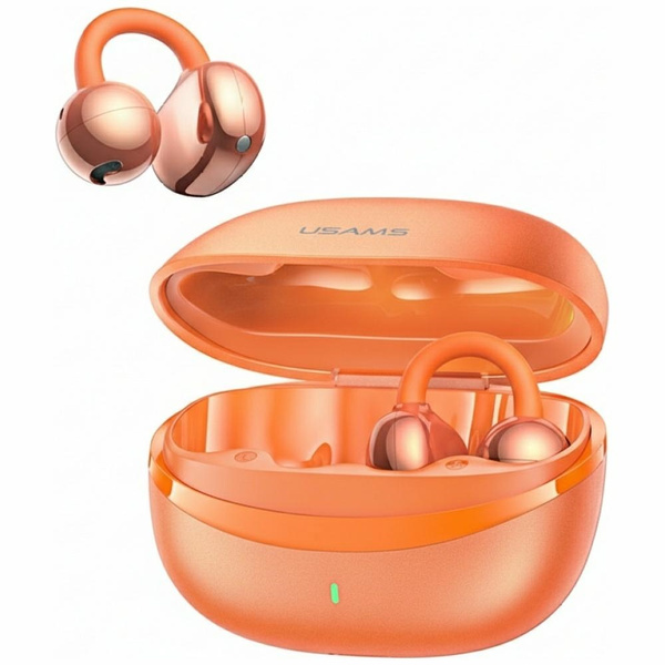 Słuchawki TWS USAMS R03 Echo Clip-on     Bluetooth 6.0 bezprzewodowe pomarańczowy