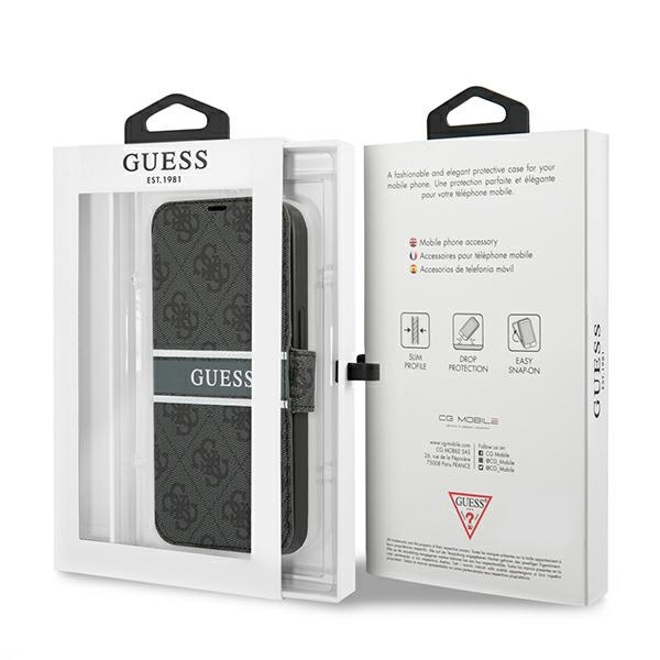 Guess GUBKP13X4GDGR iPhone 13 Pro Max6,7" szary/grey book 4G Stripe