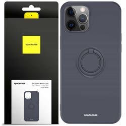 Spacecase Etui Silicone Ring iPhone 12 Pro Max black
