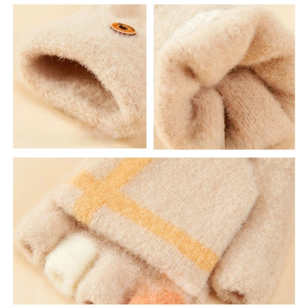 Women's/children's winter telephone gloves - blue