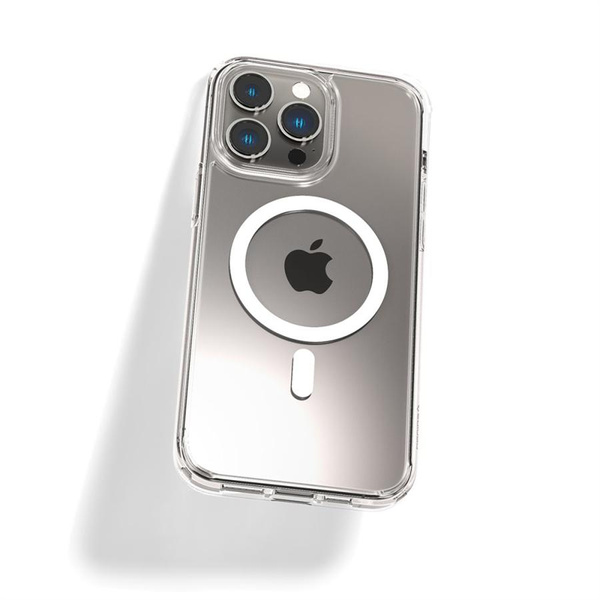 Etui Spigen Ultra Hybrid Mag z MagSafe na iPhone 14 Pro - przezroczysto-białe