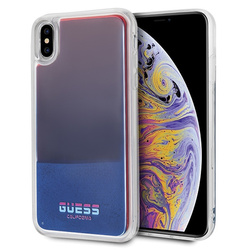 Guess GUHCI65GLCRE iPhone Xs Max czerwony/red hard case California Glow in the dark