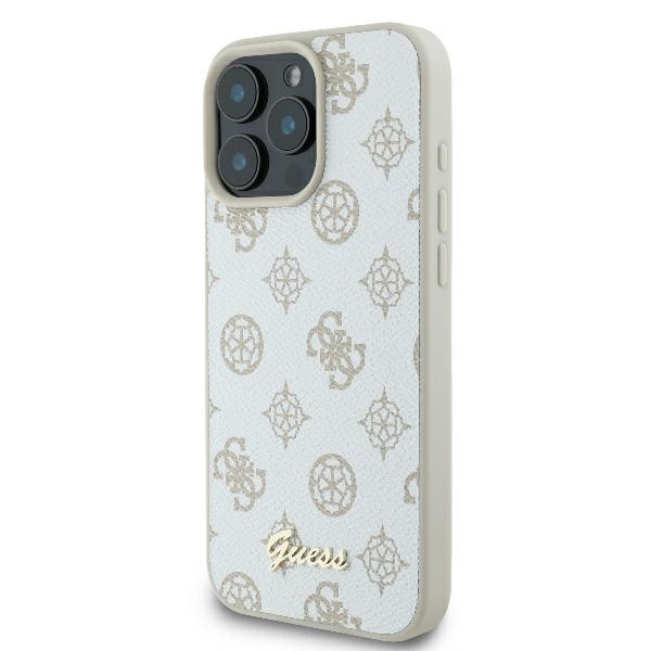 Guess GUHMP16LPGPYSH iPhone 16 Pro6.3" biały/white hardcase Peony Script Logo MagSafe
