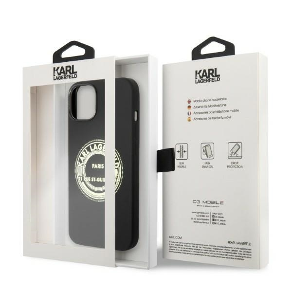 Etui Karl Lagerfeld Silicone RSG na iPhone 14 Plus - czarne