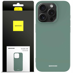 Spacecase Etui Silicone Case iPhone 15 Pro dark green