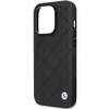 Case BMW BMHCP14L22RQDK iPhone 14 Pro 6.1" black/black Leather Quilted