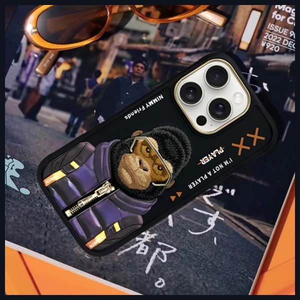 Nimmy etui iPhone 16 Pro Max 6.9"         czarny/black Cool&Cute 2.0 Monkey