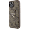 Guess GUHCP15SPGS4TDW iPhone 15 / 14 / 13 6.1" brązowy/brown hardcase Grip Stand 4G Triangle Strass