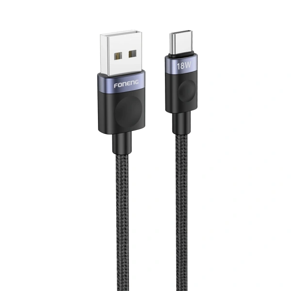 FONENG cable X115 USB-C 3A 1M Black
