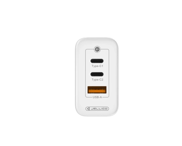 JELLICO wall charger C79 GaN PD 65W 2xUSB-C + 1xUSB QC3.0 White