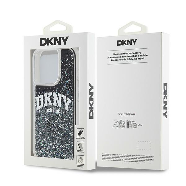 DKNY DKHCP14LLBNAEK iPhone 14 Pro6.1" czarny/black hardcase Liquid Glitter Big Logo