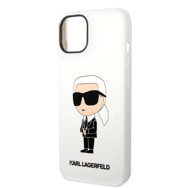 KARL LAGERFELD KLHCP14MSNIKBCH IPHONE 14 PLUS / 15 PLUS 6,7" HARDCASE BIAŁY/WHITE SILICONE IKONIK
