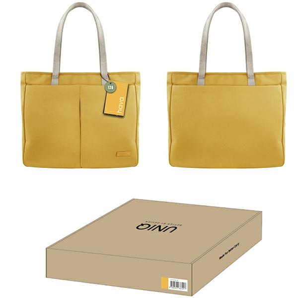 Torba UNIQ Hava na laptopa 16'' RPET - żółta