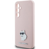 Karl Lagerfeld Silicone Choupette Metal Pin case for Samsung Galaxy S23 FE - pink