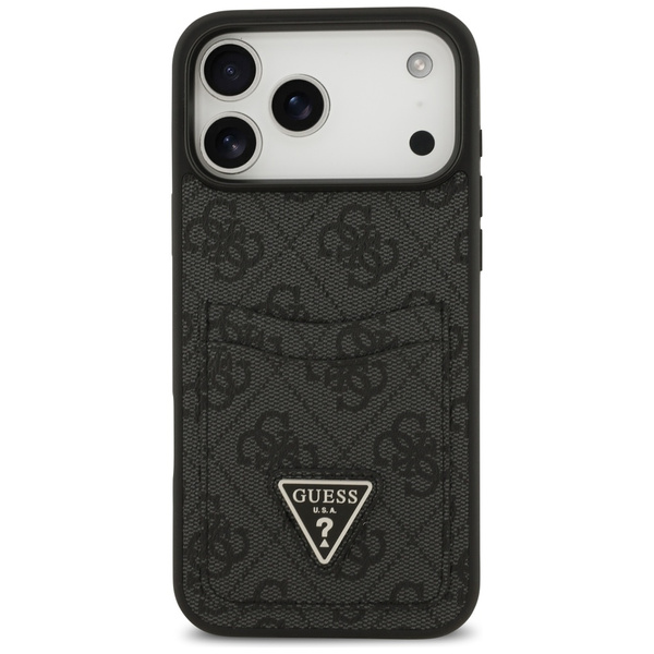Etui Guess 4G Double Card Triangle do iPhone 17 Pro Max czarny