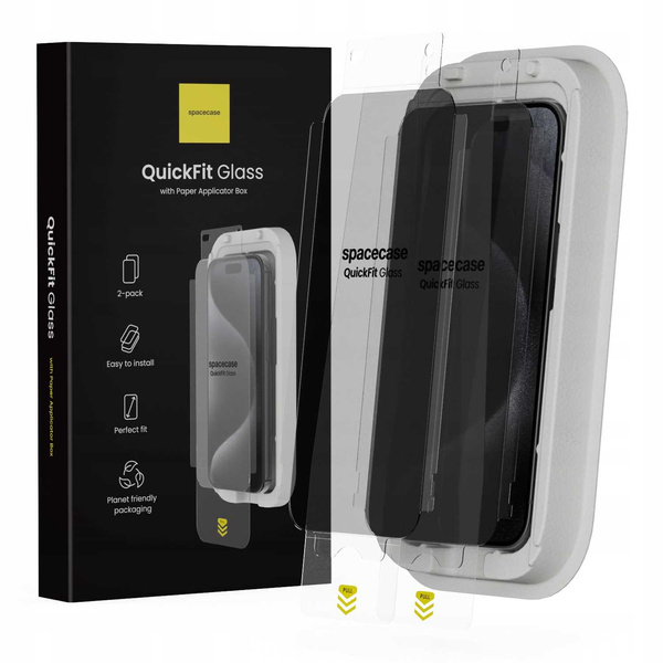 Spacecase Szkło prywatyzujące QuickFit Privacy Glass iPhone 15 Pro Max