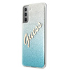 Guess GUHCS21MPCUGLSBL S21+ G996niebieski/blue hardcase Glitter Gradient Script