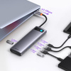Baseus Metal Gleam wielofunkcyjny HUB USB Typ C 12w1 HDMI / DP / USB Typ C / minijack 3.5mm / RJ45 / SD (WKWG020213)