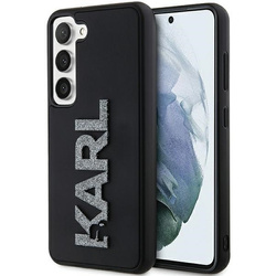 KARL LAGERFELD KLHCS24S3DMBKCK S24 S921 CZARNY/BLACK HARDCASE 3D RUBBER GLITTER LOGO