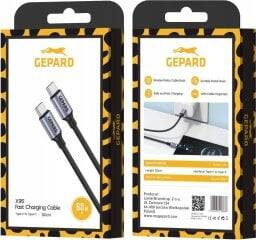 Kabel GEPARD USB-C - USB-C 60W metal head 1,2m