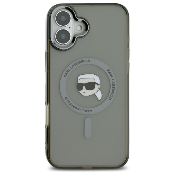 Karl Lagerfeld KLHMP16MHLSKIK iPhone 16 Plus 6.7" czarny/black hardcase IML Metal Karl Head MagSafe