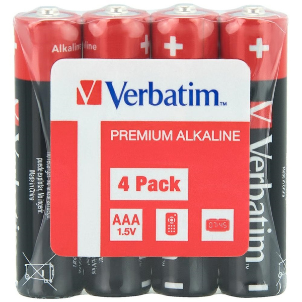 Verbatim Bateria alkaliczna AAA LR034szt folia 49500
