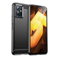 CARBON CASE FLEXIBLE COVER SLEEVE VIVO Y55 / Y75 / Y33S / IQOO Z6 / IQOO U5 BLACK