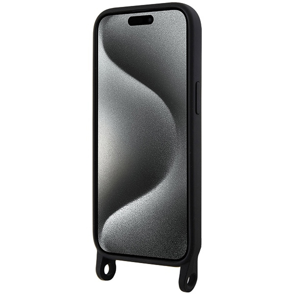 Etui Karl Lagerfeld Crossbody Silicone Choupette do iPhone 15 - czarne