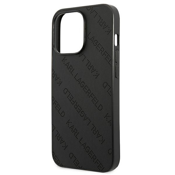 KARL LAGERFELD KLHCP13XPTLK IPHONE 13 PRO MAX 6,7" HARDCASE CZARNY/BLACK PERFORATED ALLOVER
