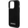 Etui Karl Lagerfeld Rhinestone Logo Metal Plate do iPhone 15 Pro - czarne
