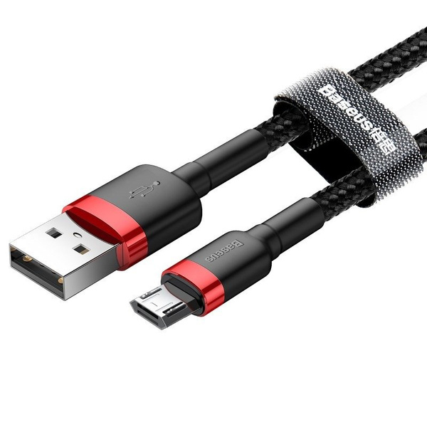 BASEUS CAFULE MICRO USB CABLE 2.4A 1M (RED+ BLACK)