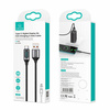 USAMS Kabel pleciony U78 USB-C 1.2mLED 6A Fast Charging czarny/black SJ544USB01 (US-SJ544)