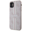 Guess GUHMN61P4RPSP iPhone 11 / Xrróżowy/pink hardcase 4G Printed Stripes MagSafe