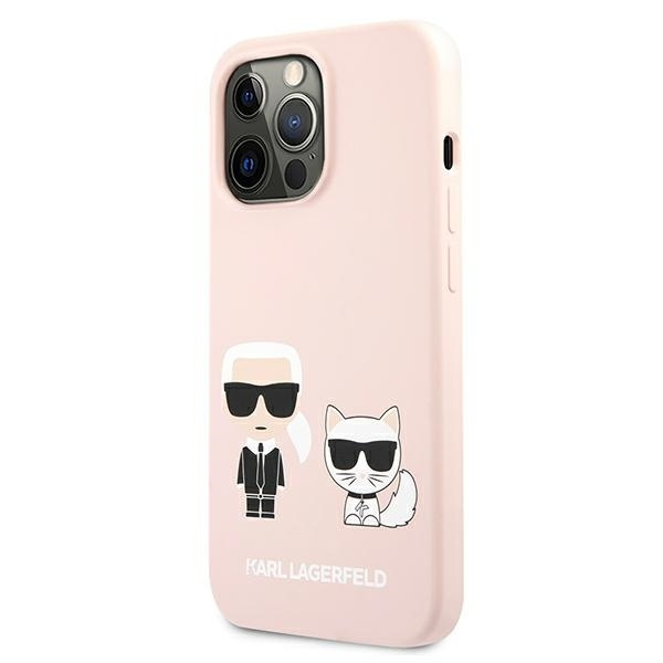 KARL LAGERFELD KLHCP13XSSKCI IPHONE 13 PRO MAX 6,7" HARDCASE JASNO RÓŻOWY/LIGHT PINK SILICONE KARL & CHOUPETTE