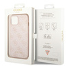 Guess GUHCP14SG4GFPI iPhone 14 / 15 / 136.1" różowy/pink hard case 4G Metal Gold Logo
