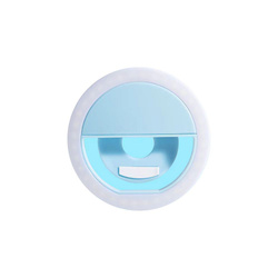 Lampa LED Ring do selfie na telefon RK-12 niebieska