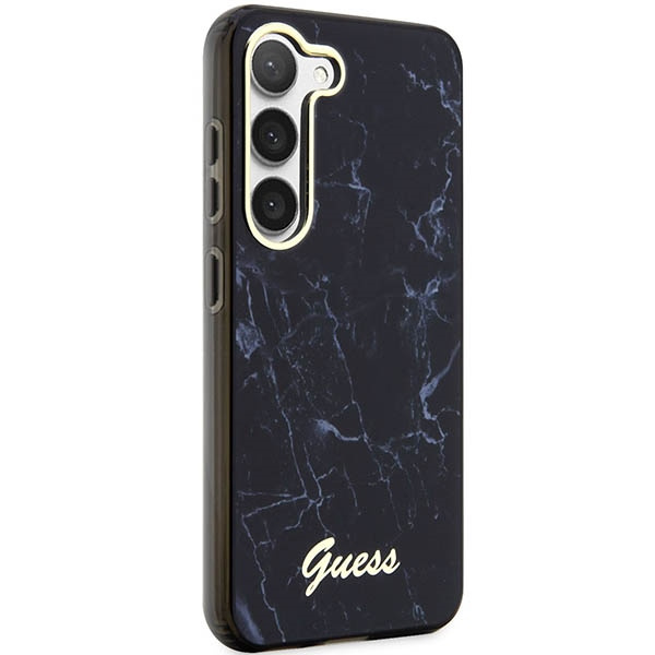 Guess GUHCS23SPCUMAK S23 S911czarny/black hardcase Marble
