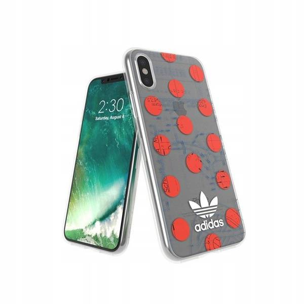 ETUI ADIDAS OR CELAR CASE IPHONE X / XS CZERWONO-BIAŁY WYPRZEDAŻ