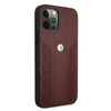 Etui BMW BMHCP12MRSPPR iPhone 12/12 Pro6,1" czerwony/red hardcase Leather Curve Perforate