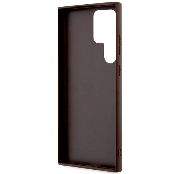 Guess GUHCS23LG4GFBR S23 Ultra S918brązowy/brown hard case 4G Metal Gold Logo