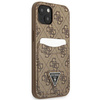 Guess GUHCP13SP4TPW iPhone 13 mini 5,4" brązowy/brown hardcase 4G Triangle Logo Cardslot